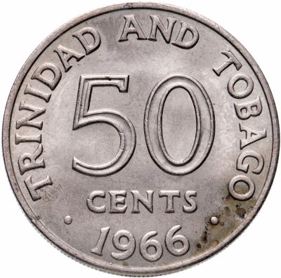 купить Тринидад и Тобаго 50 центов (cents) 1966