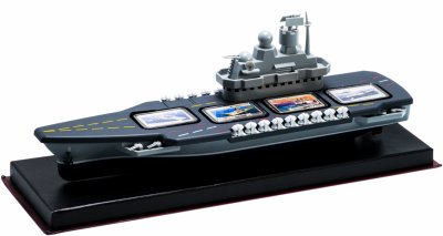 купить Танзания набор из 4-х монет 500 шиллингов 2014 "Авианосцы мира" в подарочном футляре