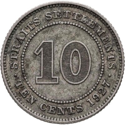 купить Стрейтс Сетлментс 10 центов (cents) 1927