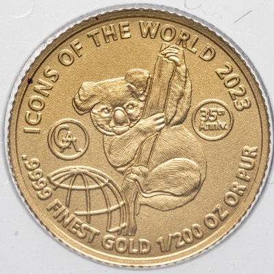 купить Руанда 10 франков 2023 35 лет платиновой коале