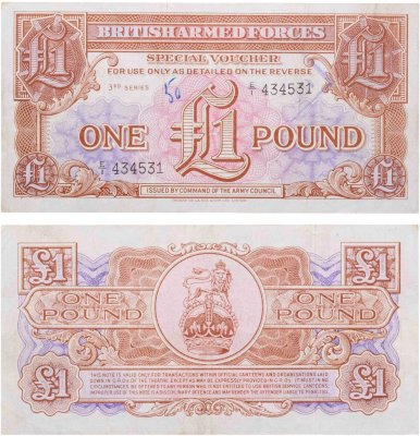 купить Великобритания 1 фунт 1948-1956 Военный ваучер