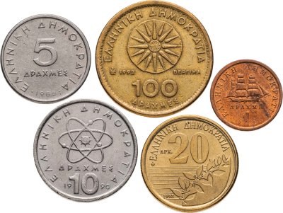 купить Греция набор монет 1982-2000 (5 штук). Выдающиеся личности.