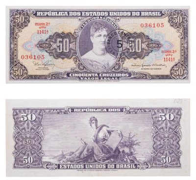 купить Бразилия 5 сентаво 1966-1967 на 50 крузейро ПРЕСС