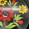 Купить Поднос с цветочным декором, металл, роспись, лак, СССР, 1960-1990 гг.