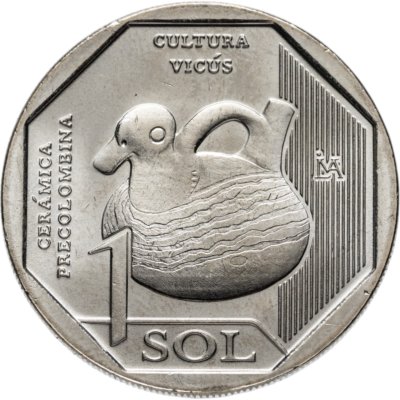 купить Перу 1 соль 2025 "Доколумбовая керамика - Культура Викус"