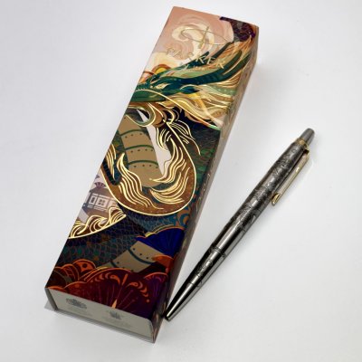 купить Шариковая ручка "Дракон" в коробке, Parker, нержавеющая сталь, золочение, гравировка, Франция, 2024 г.