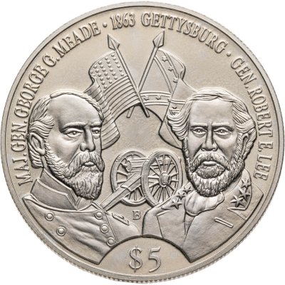 купить Либерия 5 долларов 2001 "Битва при Геттисберге"