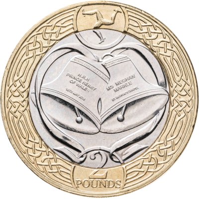 купить Великобритания 2 фунта 2018 "Свадьба принца Гарри и Меган Маркл"