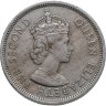 Купить Гонконг Британский 1 доллар (dollar) 1960 H, отметка монетного двора "H", крупный тип, гурт с желобом