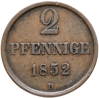 купить Ганновер 2 пфеннига 1852