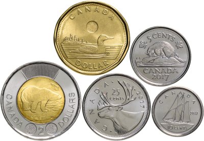 купить Канада набор из 5-и монет 2017