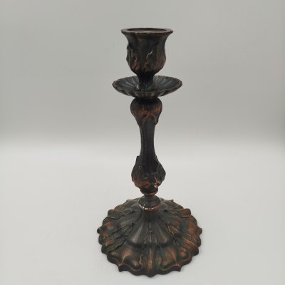 купить Подсвечник на одну свечу в форме цветка, металл, бронзирование, СССР, 1960-1980 гг.