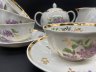 Купить Набор посуды из сервиза "Сирень" (8 предметов), фарфор, деколь, золочение, Дулевский фарфоровый завод (Дулёво), СССР, 1966 г.