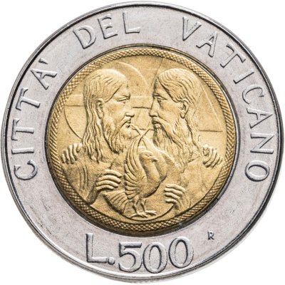 купить Ватикан 500 лир (lire) 1988