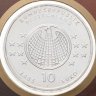 Купить Германия 10 евро 2005 "Альберт Эйнштейн - 100 лет теории относительности" в блистере с марками