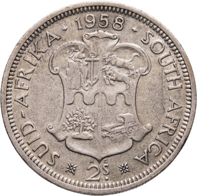 купить ЮАР 2 шиллинга (флорин, shillings) 1958