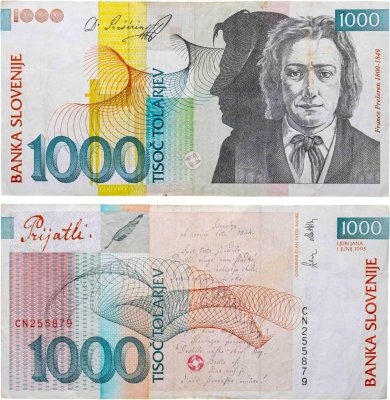 купить Словения 1000 толаров 1993