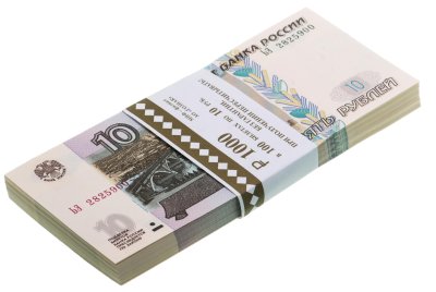 купить 10 рублей 2023 (НОВЫЙ выпуск образца 1997) серия ЬЭ (корешок 100шт, номера не по порядку) [ПРЕСС]