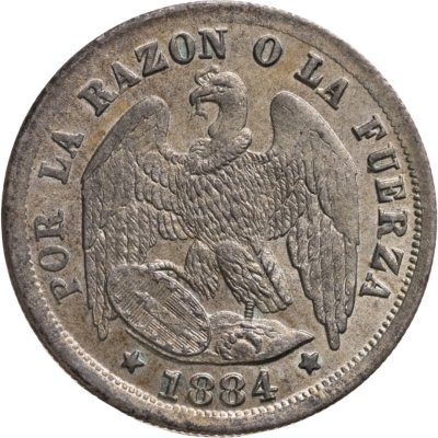 купить Чили 1/2 десимо (decimo) 1884