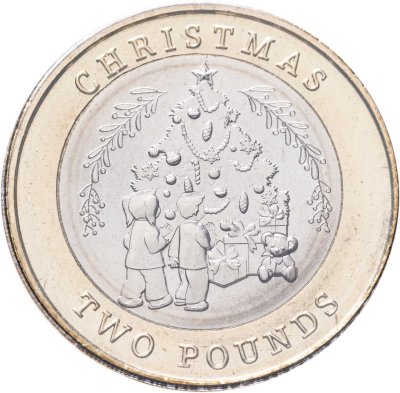 купить Гибралтар 2 фунта (pounds) 2023 "Рождество" в коинкарте
