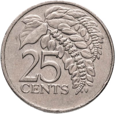 купить Тринидад и Тобаго 25 центов (cents) 1983