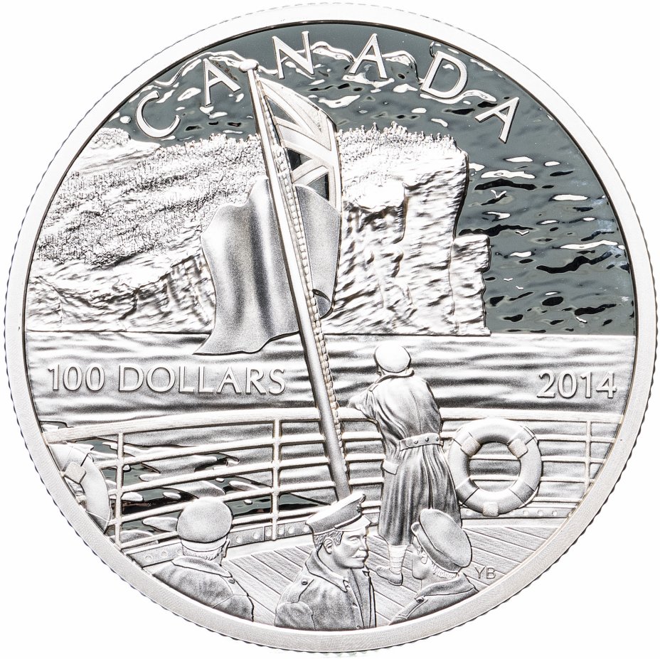 купить Канада 100 долларов 2014 "Декларация независимости" в футляре с сертификатом