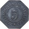 Купить Германия (нотгельды) 5 пфеннигов 1917 "Район Гарделеген"