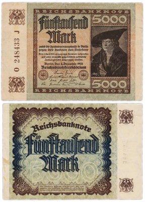 купить Германия 5000 марок 1922 P-81