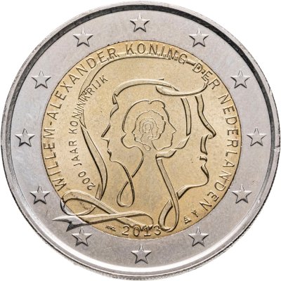 купить Нидерланды 2 евро (euro) 2013 "200-летие Королевства Нидерландов"