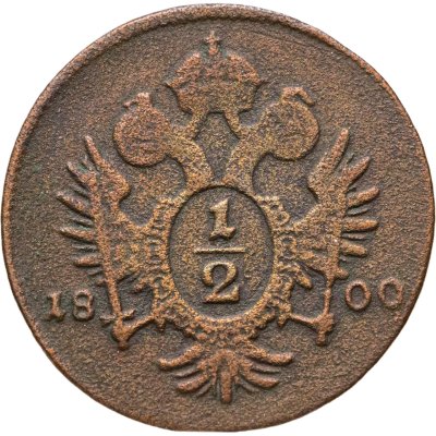 купить Австрия 1/2 крейцера 1800