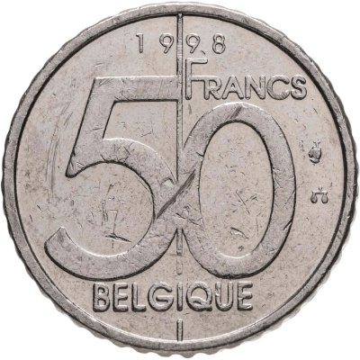 купить Бельгия 50 франков (francs) 1998 Надпись на французском - 'BELGIQUE'