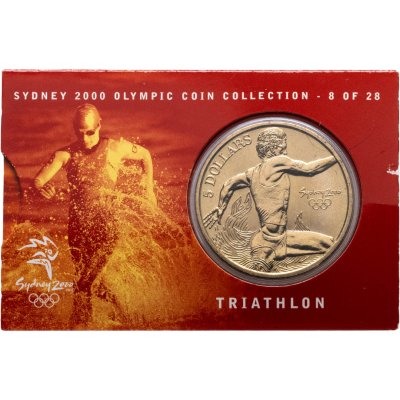 купить Австралия 5 долларов (dollars) 2000 "Олимпийские игры в Сиднее - Триатлон"