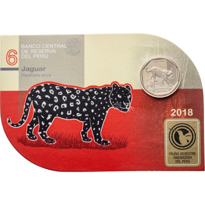 купить Перу 1 соль (sol) 2018 "Фауна Перу - Ягуар (Panthera onca)" в буклете