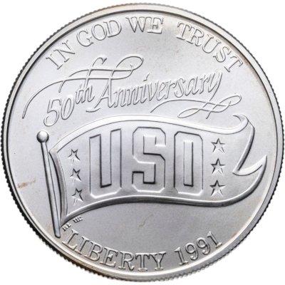 купить США 1 доллар (dollar) 1991 "50 лет объединённым организациям обслуживания"