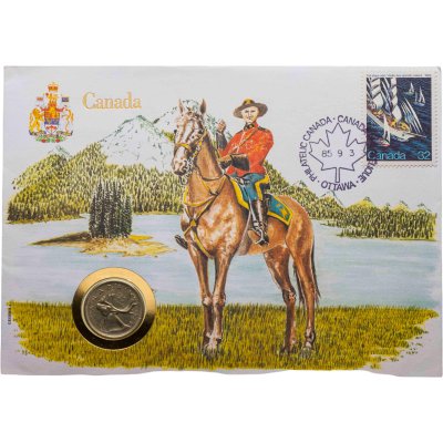 купить Канада 25 центов (cents) 1975 в конверте с маркой