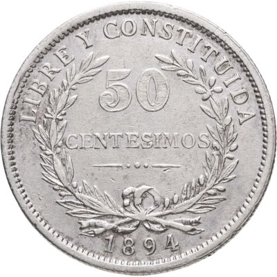 купить Уругвай 50 сентесимо (centesimos) 1894