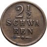 Купить Бремен 2 1/2 шварена (schwaren) 1853