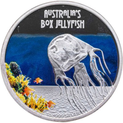 купить Тувалу 1 доллар 2011 "Опасные животные - Медуза", в футляре с сертификатом