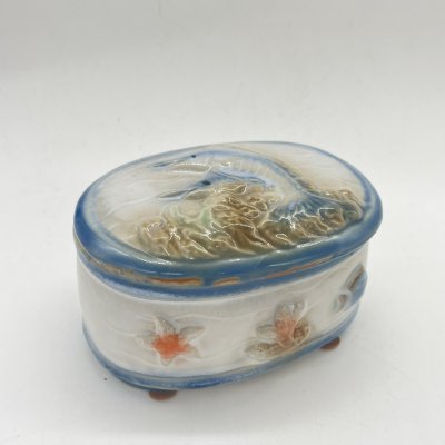 купить Шкатулка в винтажной морской тематике, керамика, роспись, Китай, 2000-2010 гг.