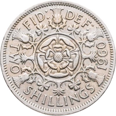 купить Великобритания 2 шиллинга (флорин, shillings) 1960