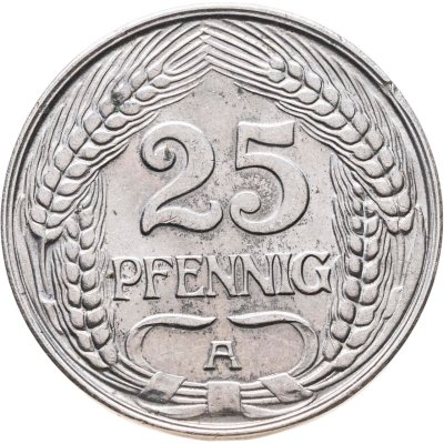 купить Германия 25 пфеннигов (pfennig) 1911 А