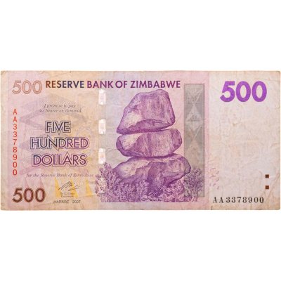 купить Зимбабве 500 долларов 2007