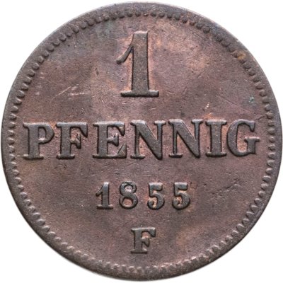 купить Германия, Саксония 1 пфенниг 1855