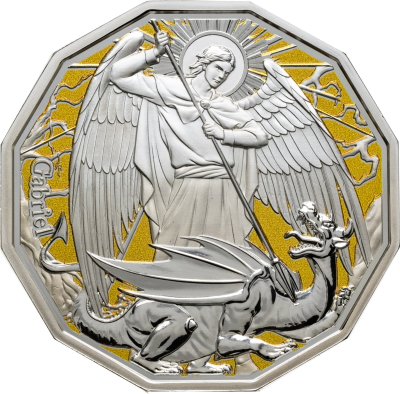 купить Самоа 2 доллара 2024 "Архангел Гавриил (Габриэль). Рак" в футляре с сертификатом