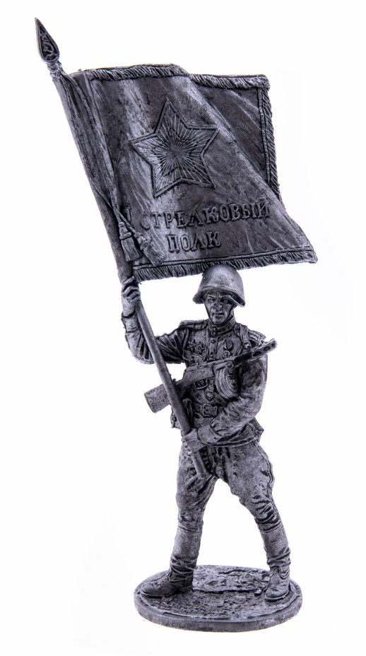 купить Оловянный солдатик, Старшина Красной Армии с полковым знаменем, 1943-45, Россия, 2021