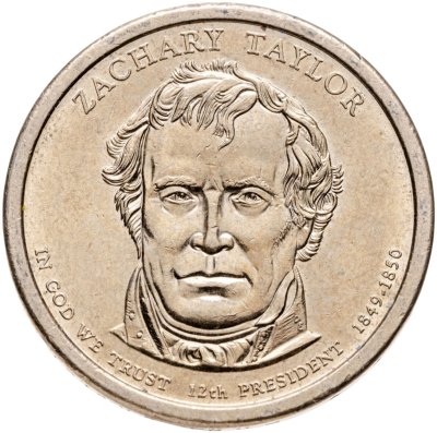 купить США 1 доллар (dollar) 2009 "Закари Тейлор (12-й президент США)", знак монетного двора "D" - Денвер