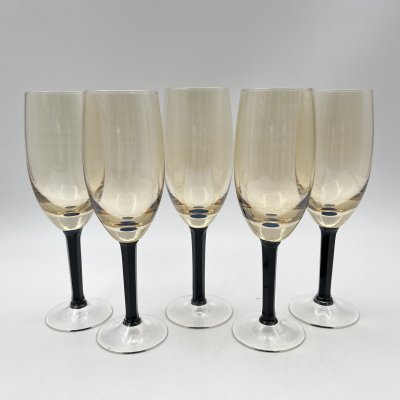 купить Набор фужеров для шампанского на 5 персон, хрусталь, гранение, Стеклозавод «Неман», СССР, 1970-1990 гг.