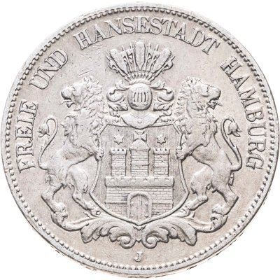 купить Германия, Гамбург, 5 марок (mark) 1903 J