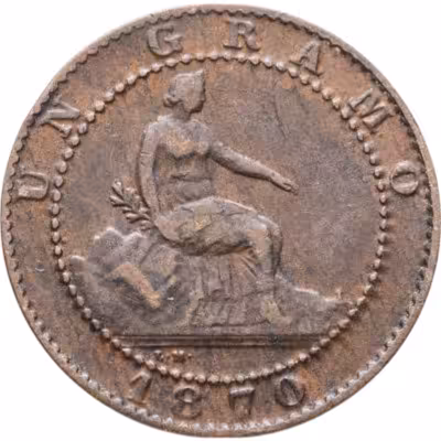 купить Испания 1 сентимо (sentimo) 1870