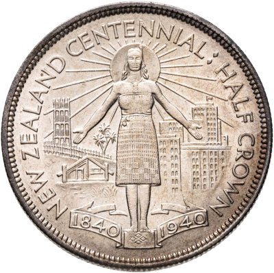 купить Новая Зеландия 1/2 кроны (crown) 1940 100 лет Новой Зеландии